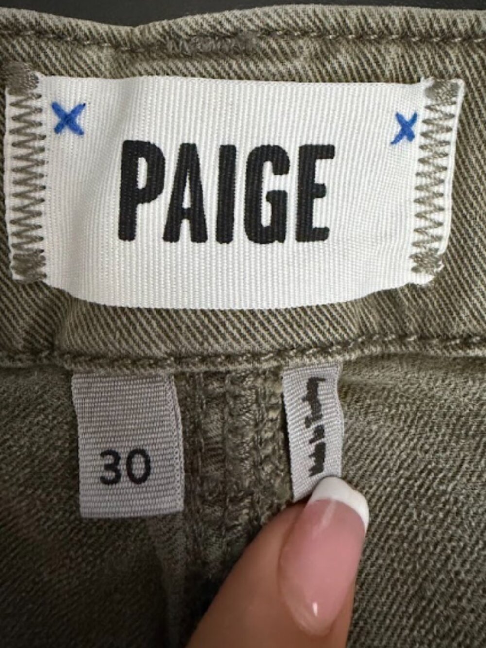 PAIGE High-Rise Wide-Leg Green Pant - Picture 3 of 5
